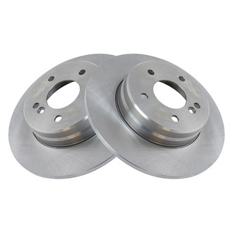TRQ® - Plain Solid Rear Disc Brake Rotors