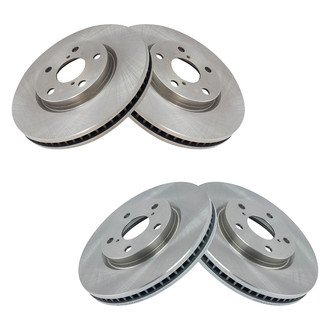 TRQ® - Plain Vented Front Disc Brake Rotors