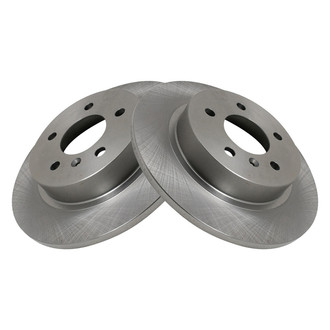 TRQ® - Plain Solid Rear Disc Brake Rotors