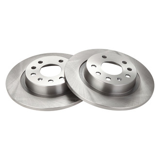 TRQ® - Plain Solid Rear Disc Brake Rotors