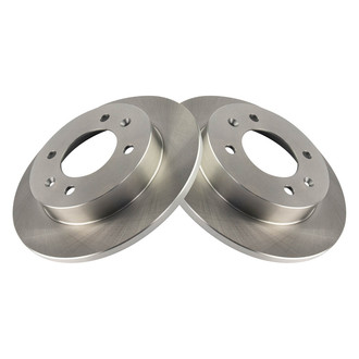 TRQ® - Plain Solid Rear Disc Brake Rotors