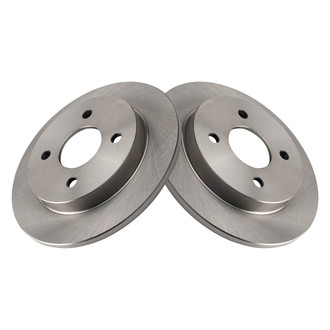 TRQ® - Plain Solid Rear Disc Brake Rotors