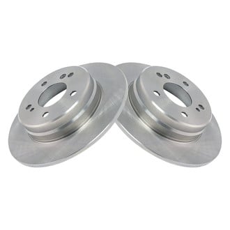 TRQ® - Plain Solid Rear Disc Brake Rotors