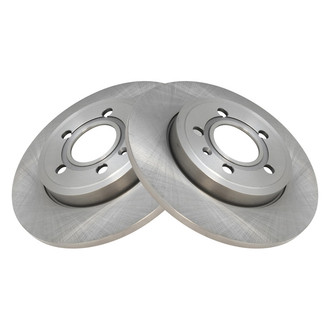 TRQ® - Plain Solid Rear Disc Brake Rotors
