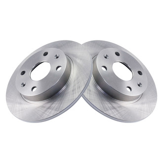 TRQ® - Plain Solid Rear Disc Brake Rotors