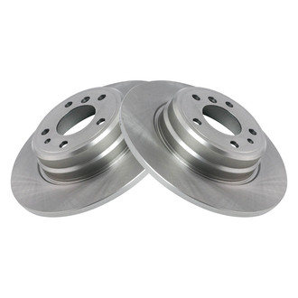 TRQ® - Plain Solid Rear Disc Brake Rotors