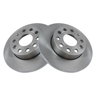 TRQ® - Plain Solid Rear Disc Brake Rotors