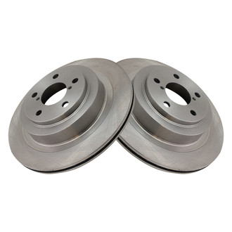 TRQ® - Plain Vented Rear Disc Brake Rotors
