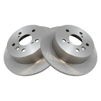 TRQ® - Plain Solid Rear Disc Brake Rotors