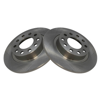 TRQ® - Plain Solid Rear Disc Brake Rotors