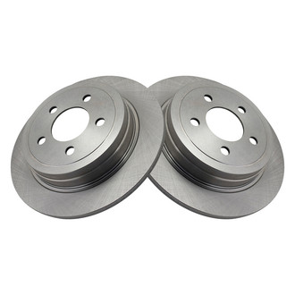 TRQ® - Plain Solid Rear Disc Brake Rotors