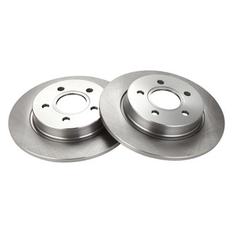 TRQ® - Plain Solid Rear Disc Brake Rotors