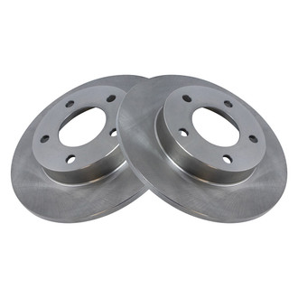 TRQ® - Plain Solid Rear Disc Brake Rotors