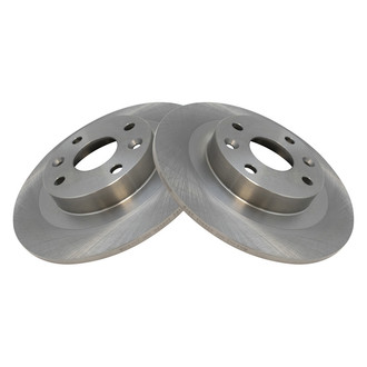 TRQ® - Plain Solid Rear Disc Brake Rotors