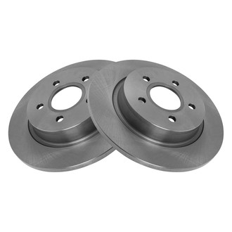 TRQ® - Plain Solid Rear Disc Brake Rotors