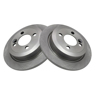 TRQ® - Plain Solid Rear Disc Brake Rotors