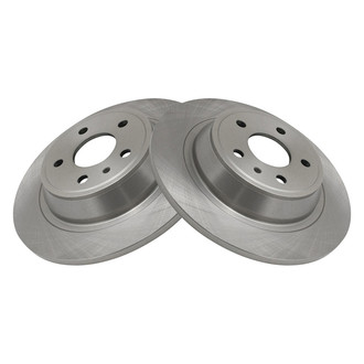 TRQ® - Plain Solid Rear Disc Brake Rotors