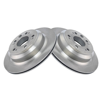 TRQ® - Plain Vented Rear Disc Brake Rotors