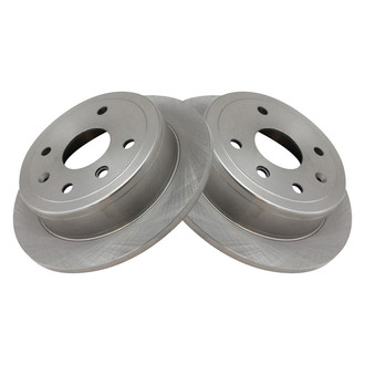 TRQ® - Plain Solid Rear Disc Brake Rotors