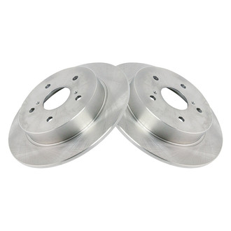 TRQ® - Plain Solid Rear Disc Brake Rotors