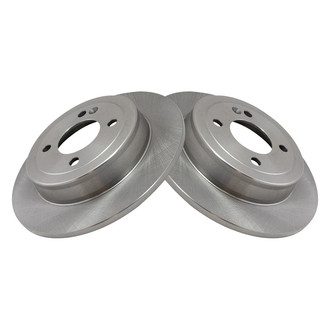 TRQ® - Plain Solid Rear Disc Brake Rotors