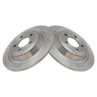 TRQ® - Plain Solid Rear Disc Brake Rotors