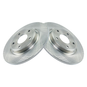 TRQ® - Plain Solid Rear Disc Brake Rotors