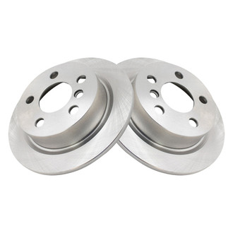 TRQ® - Plain Solid Rear Disc Brake Rotors