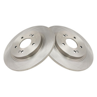 TRQ® - Plain Solid Rear Disc Brake Rotors