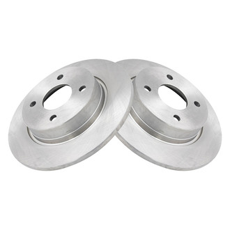 TRQ® - Plain Solid Rear Disc Brake Rotors