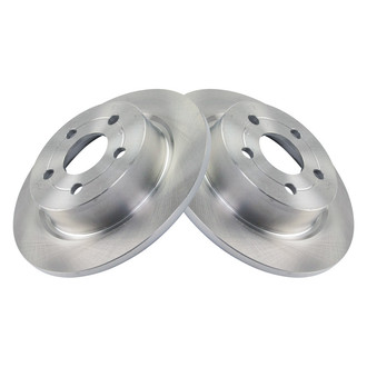 TRQ® - Plain Solid Rear Disc Brake Rotors