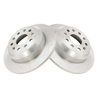 TRQ® - Plain Solid Rear Disc Brake Rotors