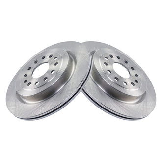 TRQ® - Plain Vented Rear Disc Brake Rotors