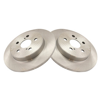 TRQ® - Plain Solid Rear Disc Brake Rotors