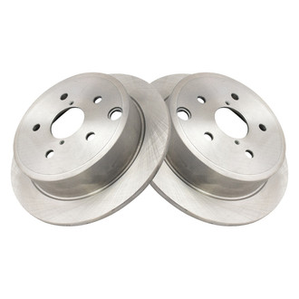 TRQ® - Plain Solid Rear Disc Brake Rotors