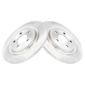 TRQ® - Plain Solid Rear Disc Brake Rotors