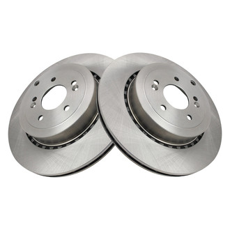 TRQ® - Plain Vented Rear Disc Brake Rotors