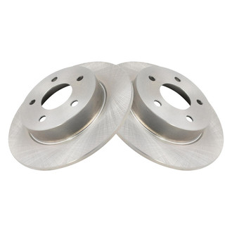 TRQ® - Plain Solid Rear Disc Brake Rotors