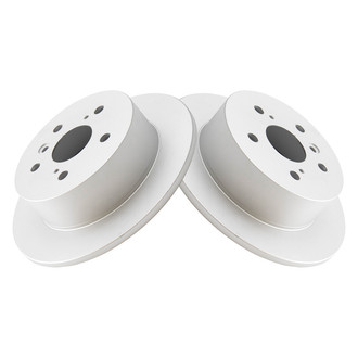 TRQ® - Plain Solid Rear Disc Brake Rotors
