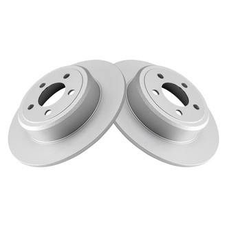 TRQ® - Plain Solid Rear Disc Brake Rotors