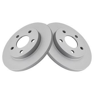 TRQ® - Plain Solid Rear Disc Brake Rotors