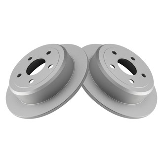 TRQ® - Plain Solid Rear Disc Brake Rotors