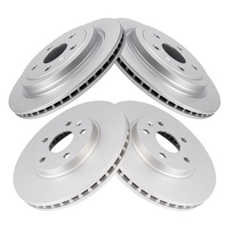 TRQ® - Plain Vented Front and Rear Disc Brake Rotors