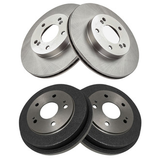 TRQ® - Front and Rear Disc Brake Rotors