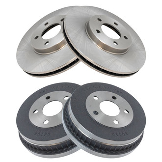 TRQ® - Front and Rear Disc Brake Rotors