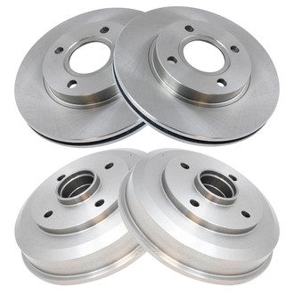 TRQ® - Front and Rear Disc Brake Rotors