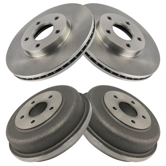 TRQ® - Front and Rear Disc Brake Rotors