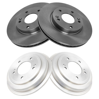 TRQ® - Front and Rear Disc Brake Rotors
