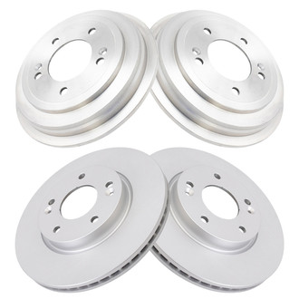 TRQ® - Front and Rear Disc Brake Rotors