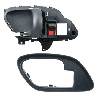 TRQ® - Front or Rear Driver Side Interior Door Handle and Bezel Set